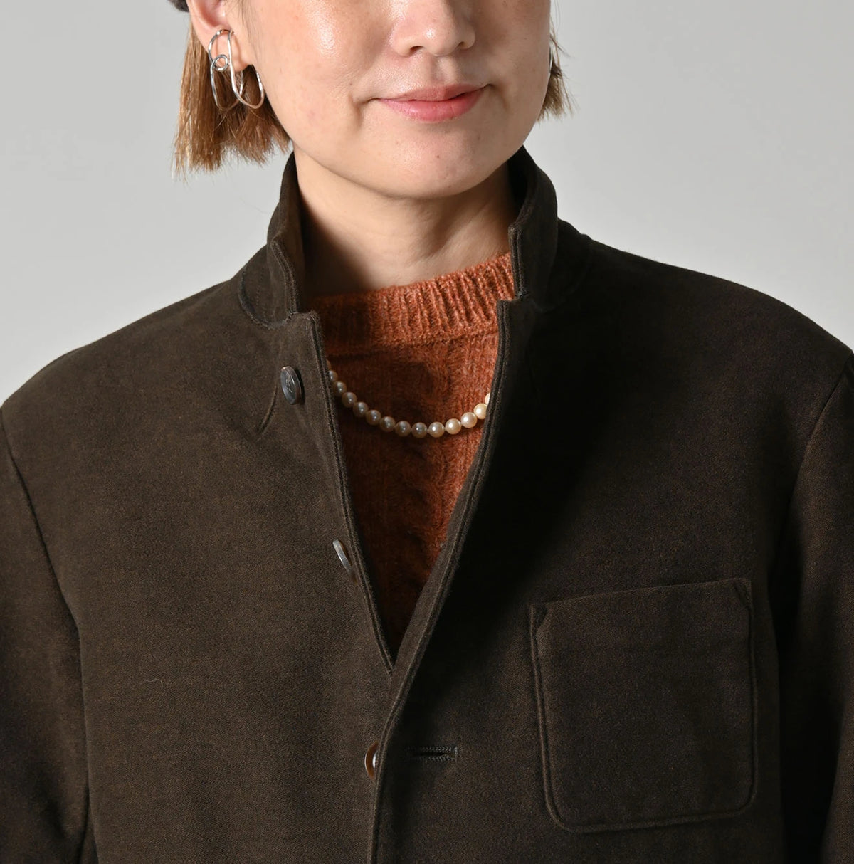 45R Cotton Flannel 908 Jacket Cardigan (Top-dyed)