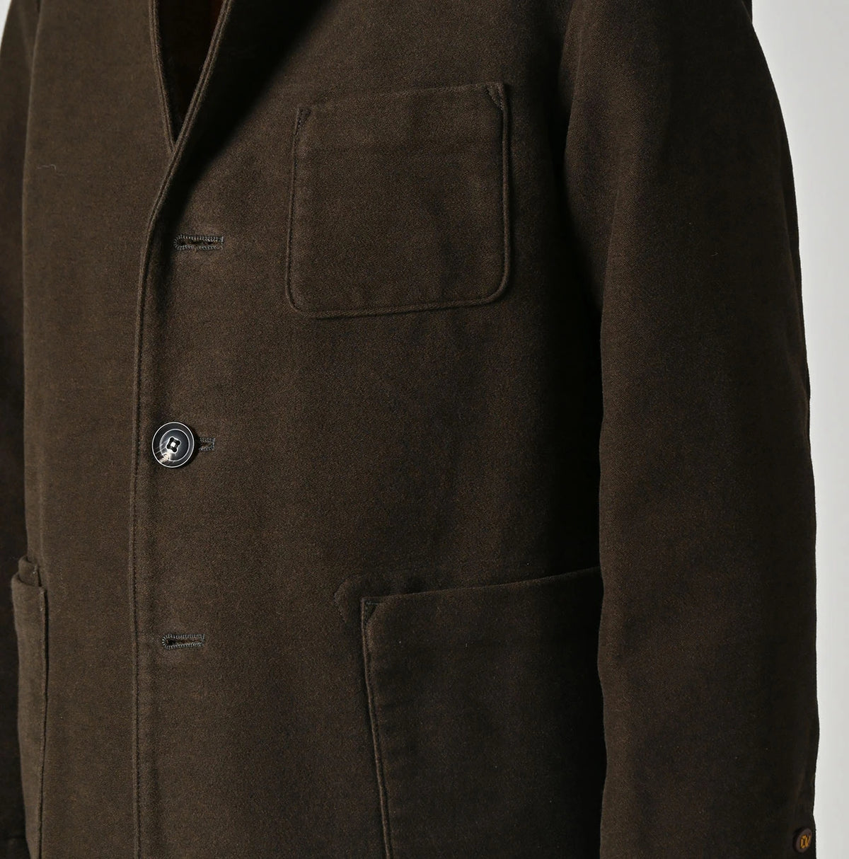 45R Cotton Flannel 908 Jacket Cardigan (Top-dyed)