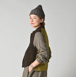 45R Cotton Flannel 908 Stand Collar Vest (Top-dyed)