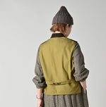 45R Cotton Flannel 908 Stand Collar Vest (Top-dyed)