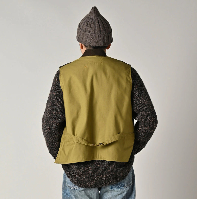 45R Cotton Flannel 908 Stand Collar Vest (Top-dyed) - Image 9
