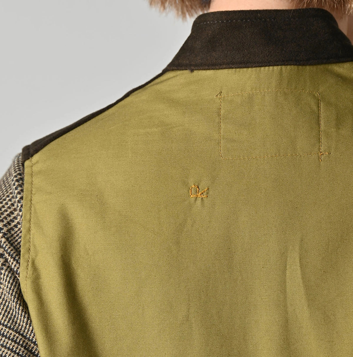45R Cotton Flannel 908 Stand Collar Vest (Top-dyed) - Image 13