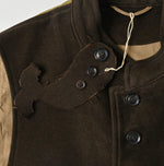 45R Cotton Flannel 908 Stand Collar Vest (Top-dyed)