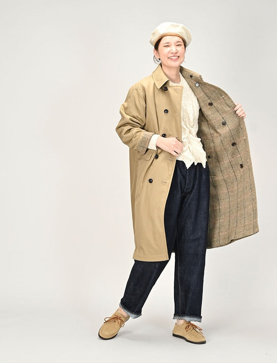 Gabardine Tweed 908 Reversible Coat