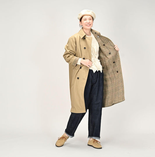 Gabardine Tweed 908 Reversible Coat - 45R by 45rpm studio