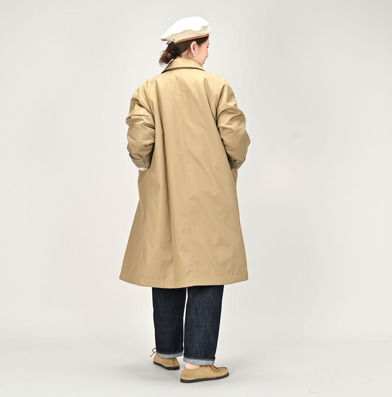 45R Gabardine Tweed 908 Reversible Coat