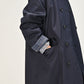 45R Indigo Gabardine Tweed 908 Reversible Coat