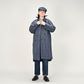 45R Indigo Gabardine Tweed 908 Reversible Coat