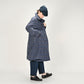 45R Indigo Gabardine Tweed 908 Reversible Coat