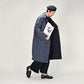 45R Indigo Gabardine Tweed 908 Reversible Coat