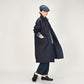 45R Indigo Gabardine Tweed 908 Reversible Coat