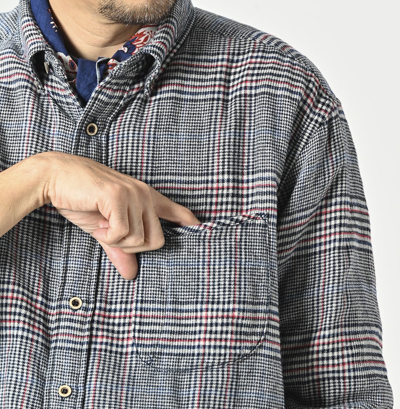 45R Indigo Double Woven 908 Loafer Shirt