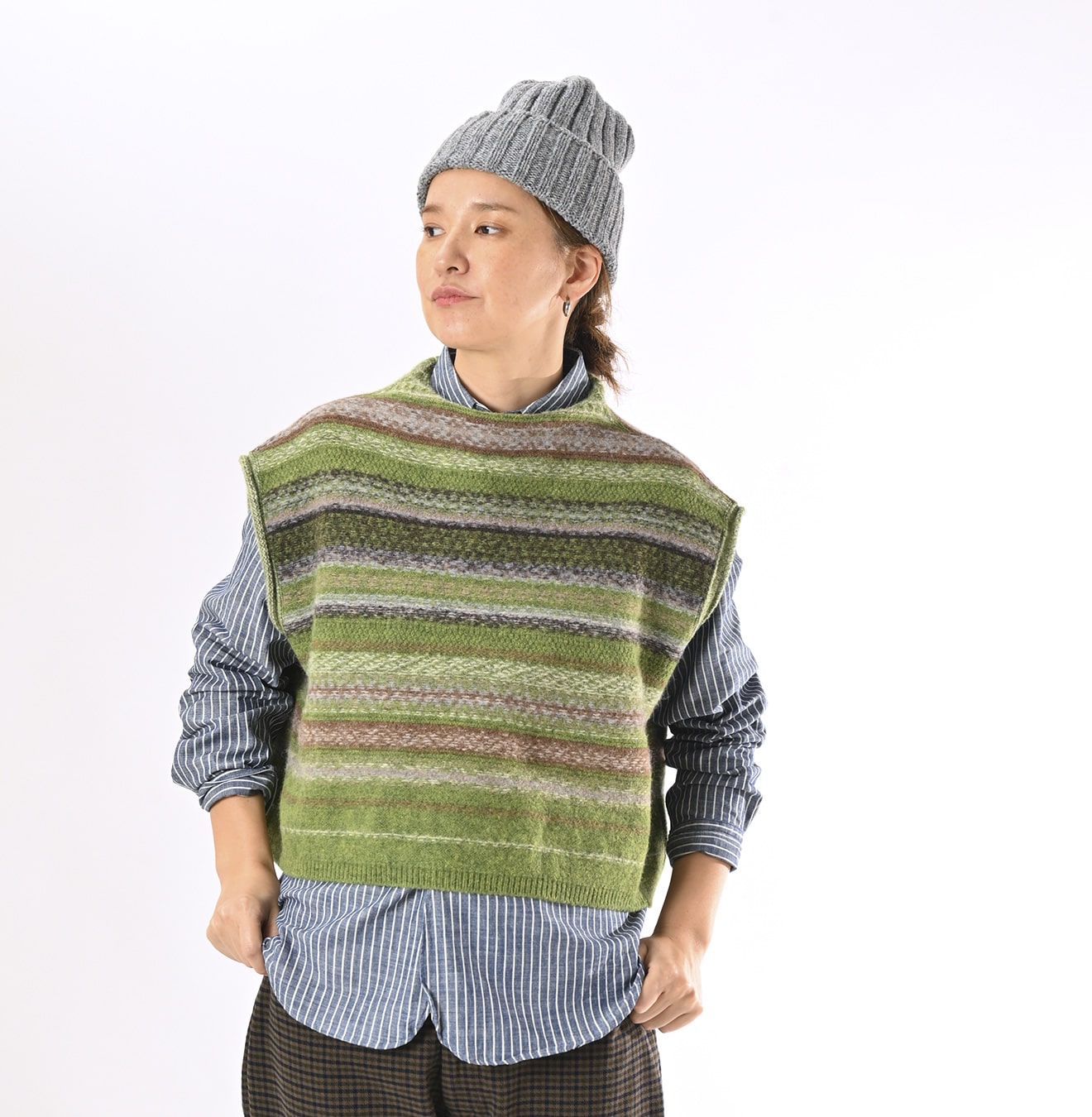 45R Dacapo Fair Isle M-vest