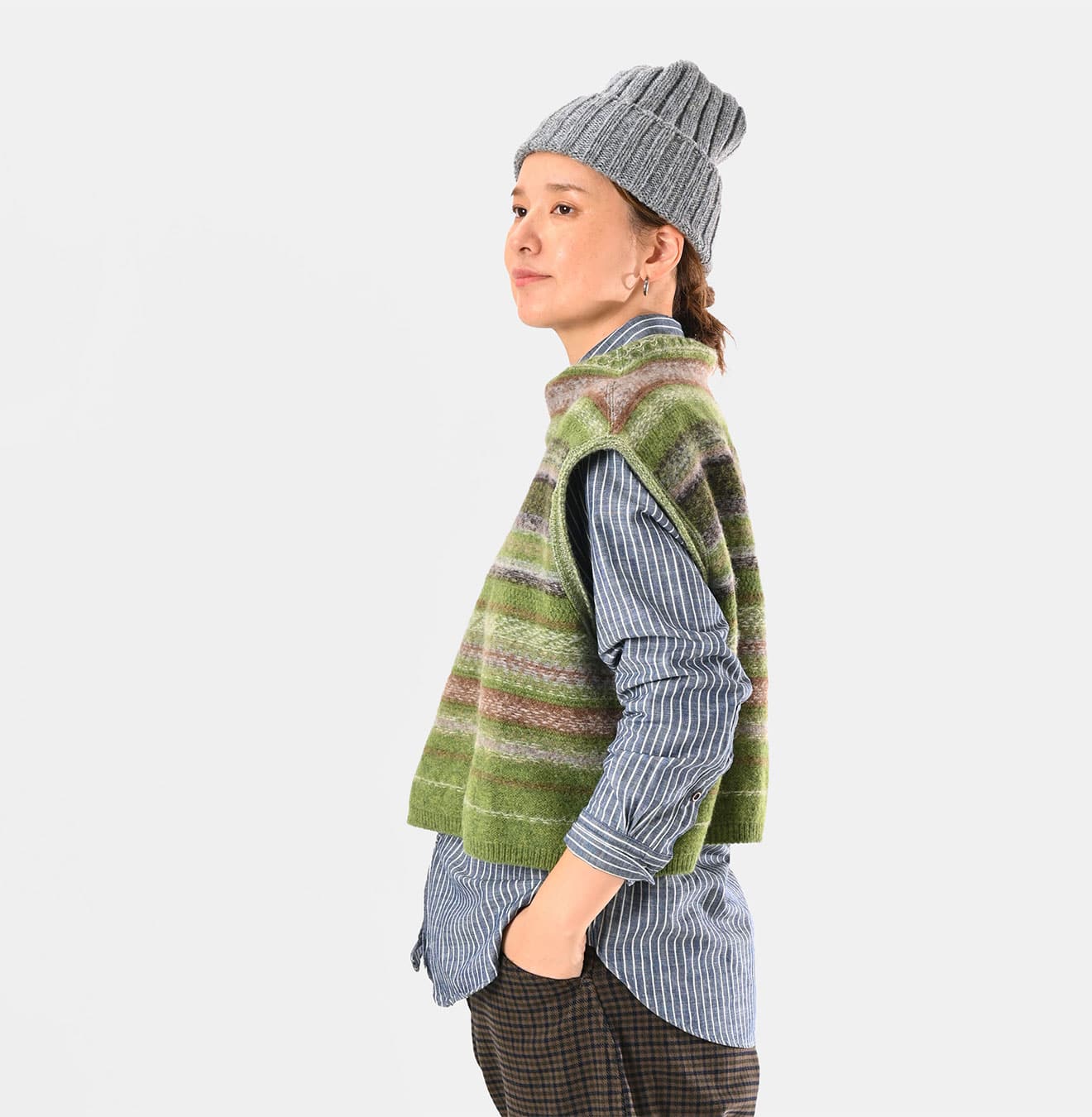 45R Dacapo Fair Isle M-vest