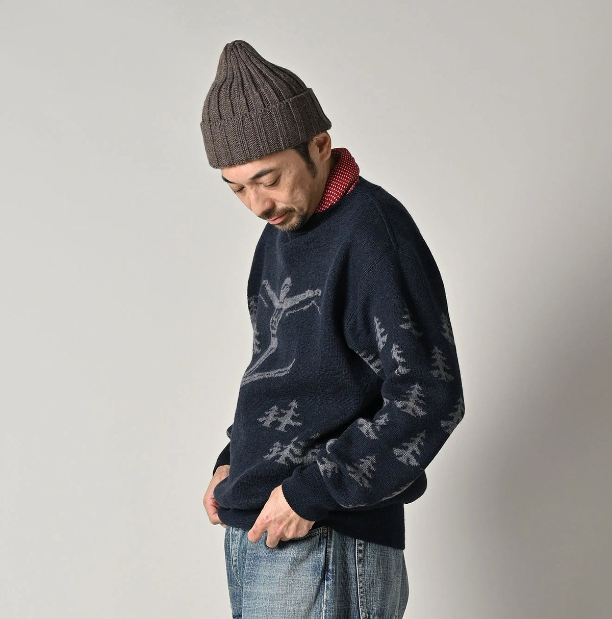 45R Snow Jacquard 908 Knit-sewn Sweater