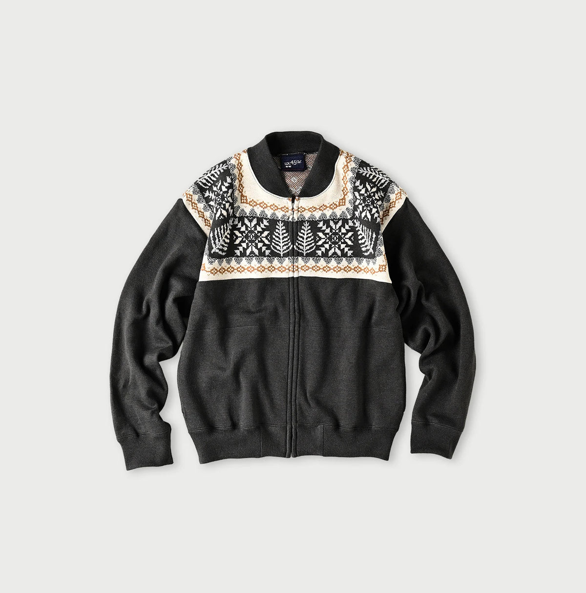 45R Snowflake Jacquard Smooth 908 Knit-sewn Blouson