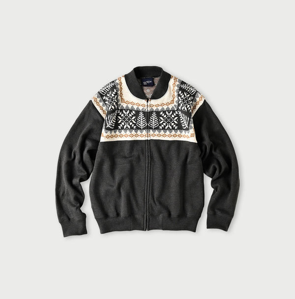 45R Snowflake Jacquard Smooth 908 Knit-sewn Blouson