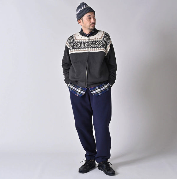 45R Snowflake Jacquard Smooth 908 Knit-sewn Blouson