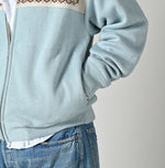 45R Snowflake Jacquard Smooth 908 Knit-sewn Blouson