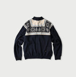 45R Indigo Snowflake Jacquard Smooth 908 Knit-sewn Blouson