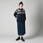 45R Indigo Snowflake Jacquard Smooth 908 Knit-sewn Blouson