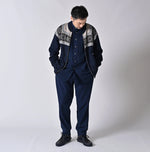 45R Indigo Snowflake Jacquard Smooth 908 Knit-sewn Blouson