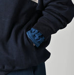 45R Indigo Snowflake Jacquard Smooth 908 Knit-sewn Blouson