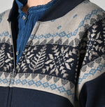 45R Indigo Snowflake Jacquard Smooth 908 Knit-sewn Blouson