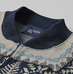 45R Indigo Snowflake Jacquard Smooth 908 Knit-sewn Blouson