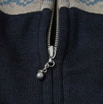 45R Indigo Snowflake Jacquard Smooth 908 Knit-sewn Blouson