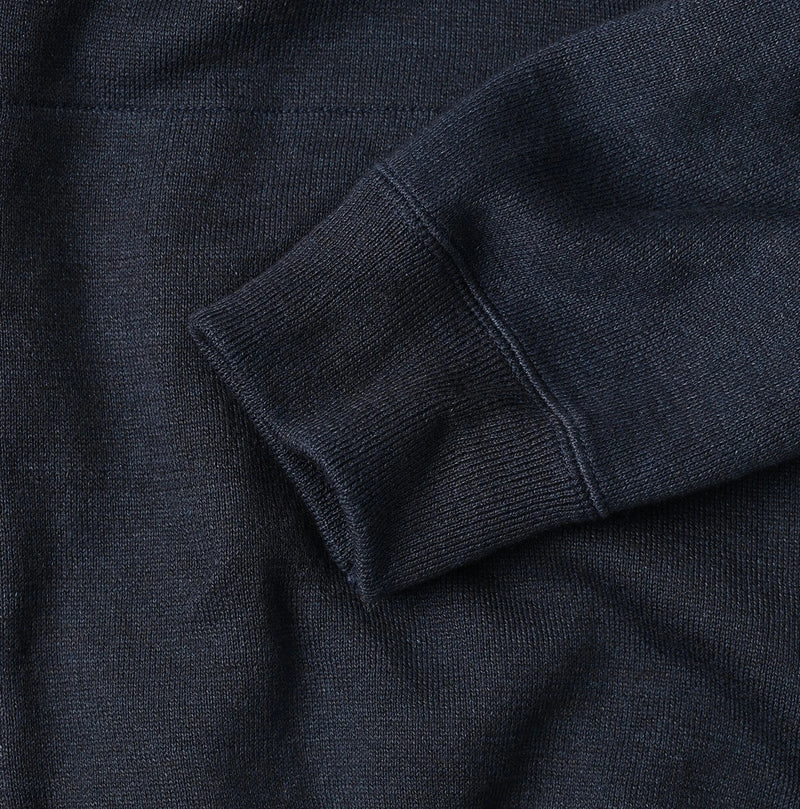 45R Indigo Snowflake Jacquard Smooth 908 Knit-sewn Blouson - Image 18