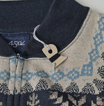 45R Indigo Snowflake Jacquard Smooth 908 Knit-sewn Blouson