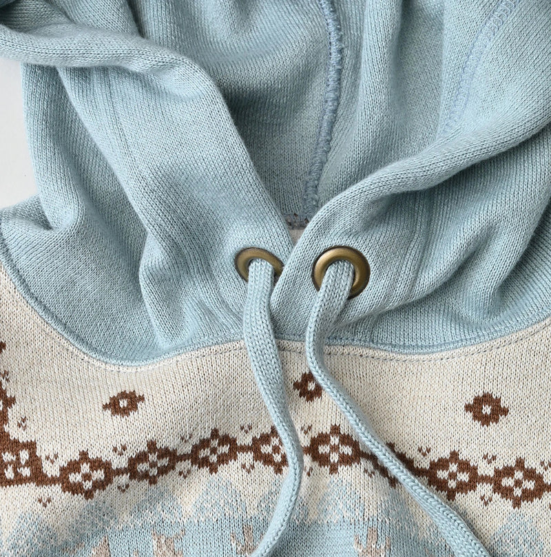 45R Snowflake Jacquard Smooth 908 Knit-sewn Hoodie - Image 11