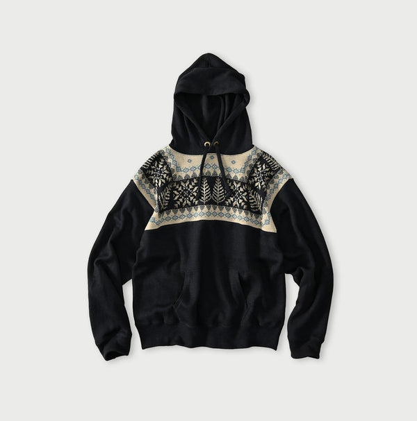 45R Indigo Snowflake Jacquard Smooth 908 Knit-sewn Hoodie