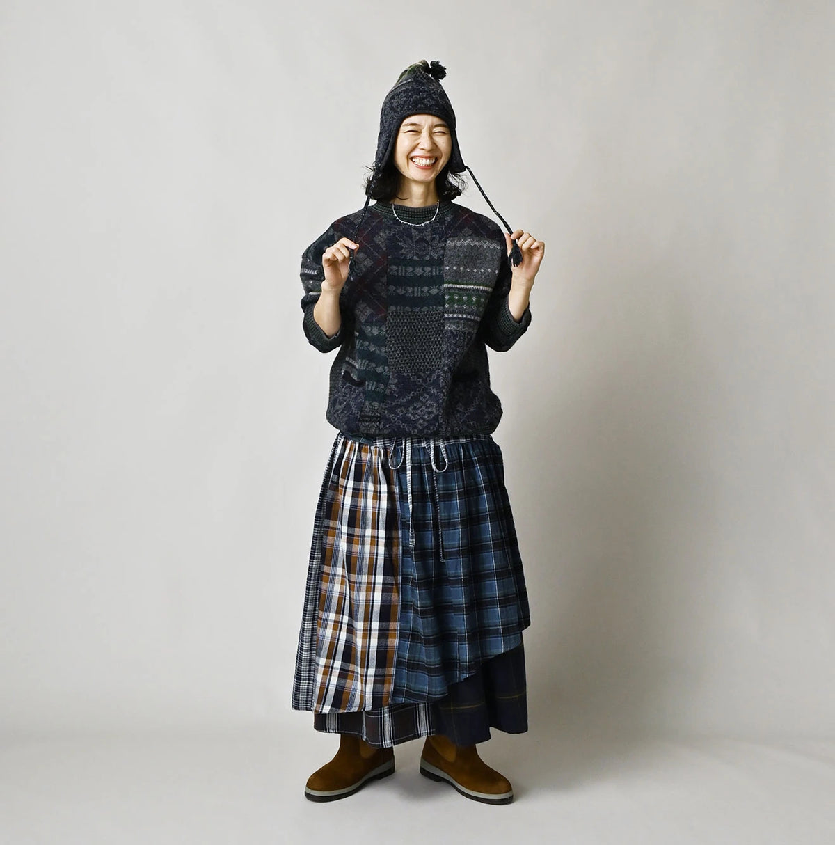 45R Felted Jacquard Patchwork 908 Uma Sweater - Image 4
