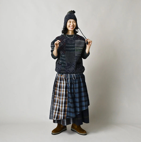 45R Felted Jacquard Patchwork 908 Uma Sweater