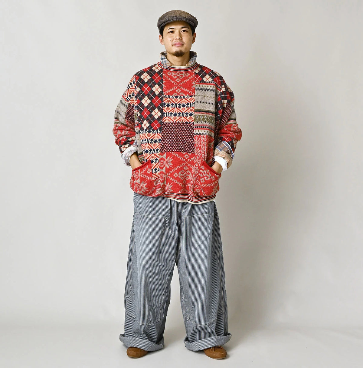 45R Felted Jacquard Patchwork 908 Uma Sweater - Image 5