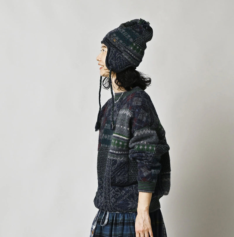 45R Felted Jacquard Patchwork 908 Uma Sweater - Image 7