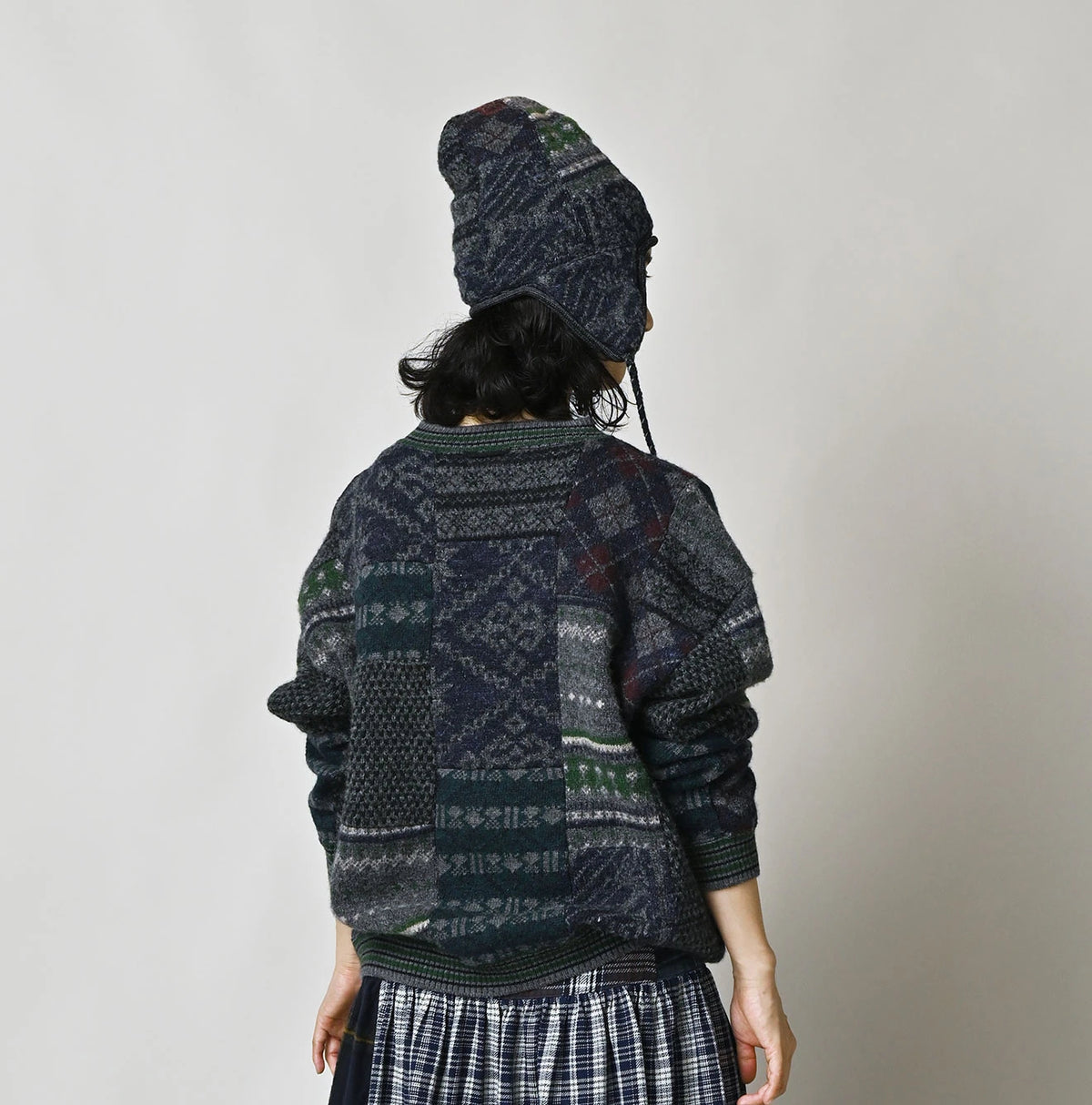 45R Felted Jacquard Patchwork 908 Uma Sweater - Image 8