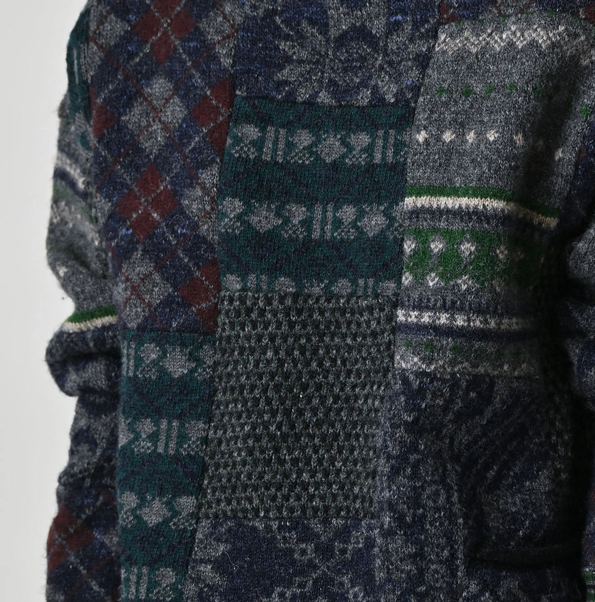 45R Felted Jacquard Patchwork 908 Uma Sweater