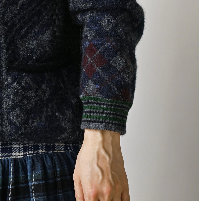 45R Felted Jacquard Patchwork 908 Uma Sweater - Image 14