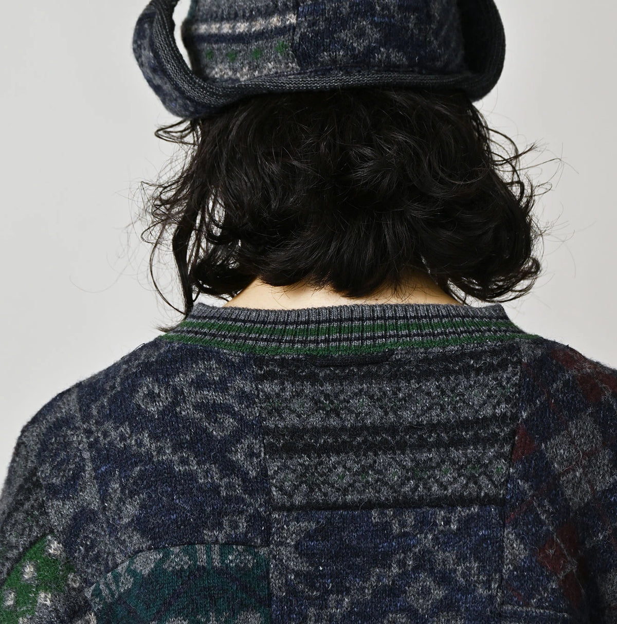 45R Felted Jacquard Patchwork 908 Uma Sweater - Image 15