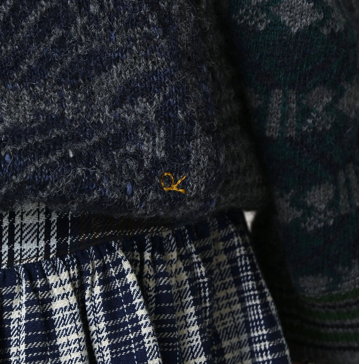 45R Felted Jacquard Patchwork 908 Uma Sweater