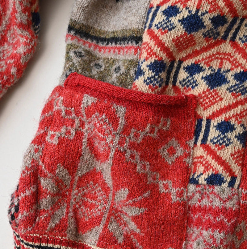 45R Felted Jacquard Patchwork 908 Uma Sweater - Image 20