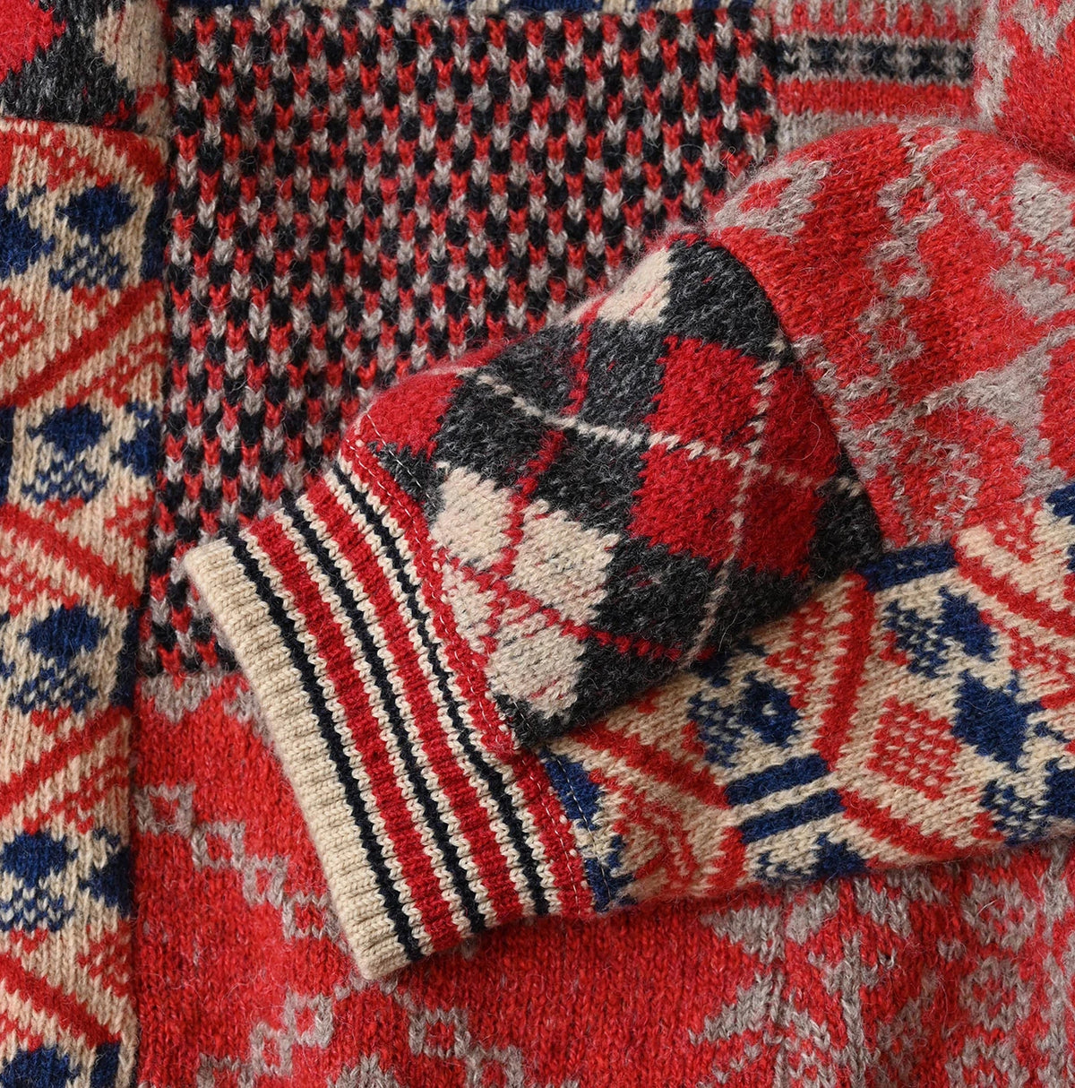 45R Felted Jacquard Patchwork 908 Uma Sweater