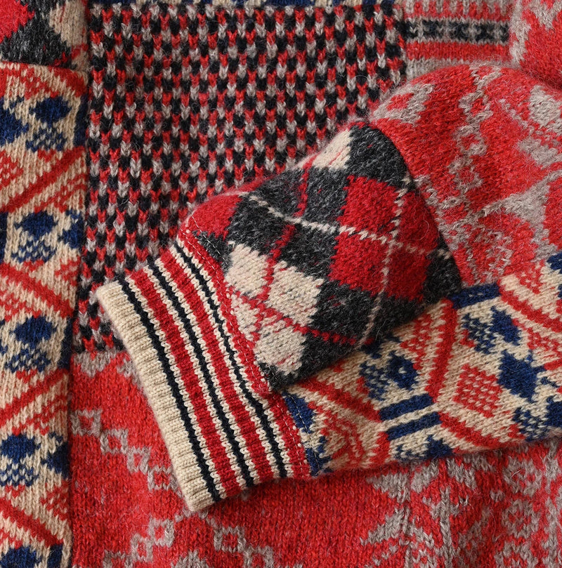 45R Felted Jacquard Patchwork 908 Uma Sweater - Image 21