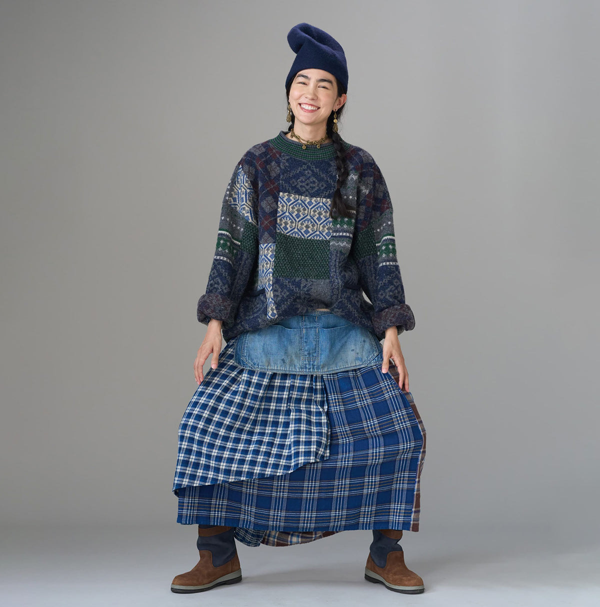 Felted Jacquard Patchwork 908 Uma Sweater - Image 3