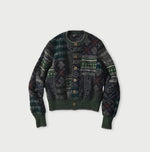 45R Felted Jacquard Patchwork 908 Cardigan