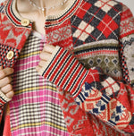 45R Felted Jacquard Patchwork 908 Cardigan