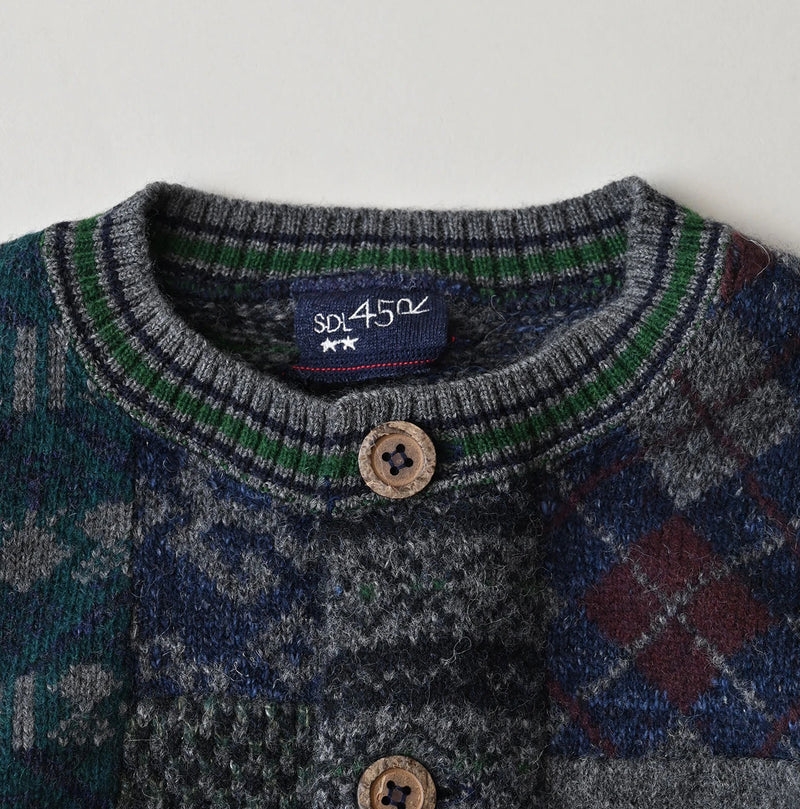 45R Felted Jacquard Patchwork 908 Cardigan - Image 18